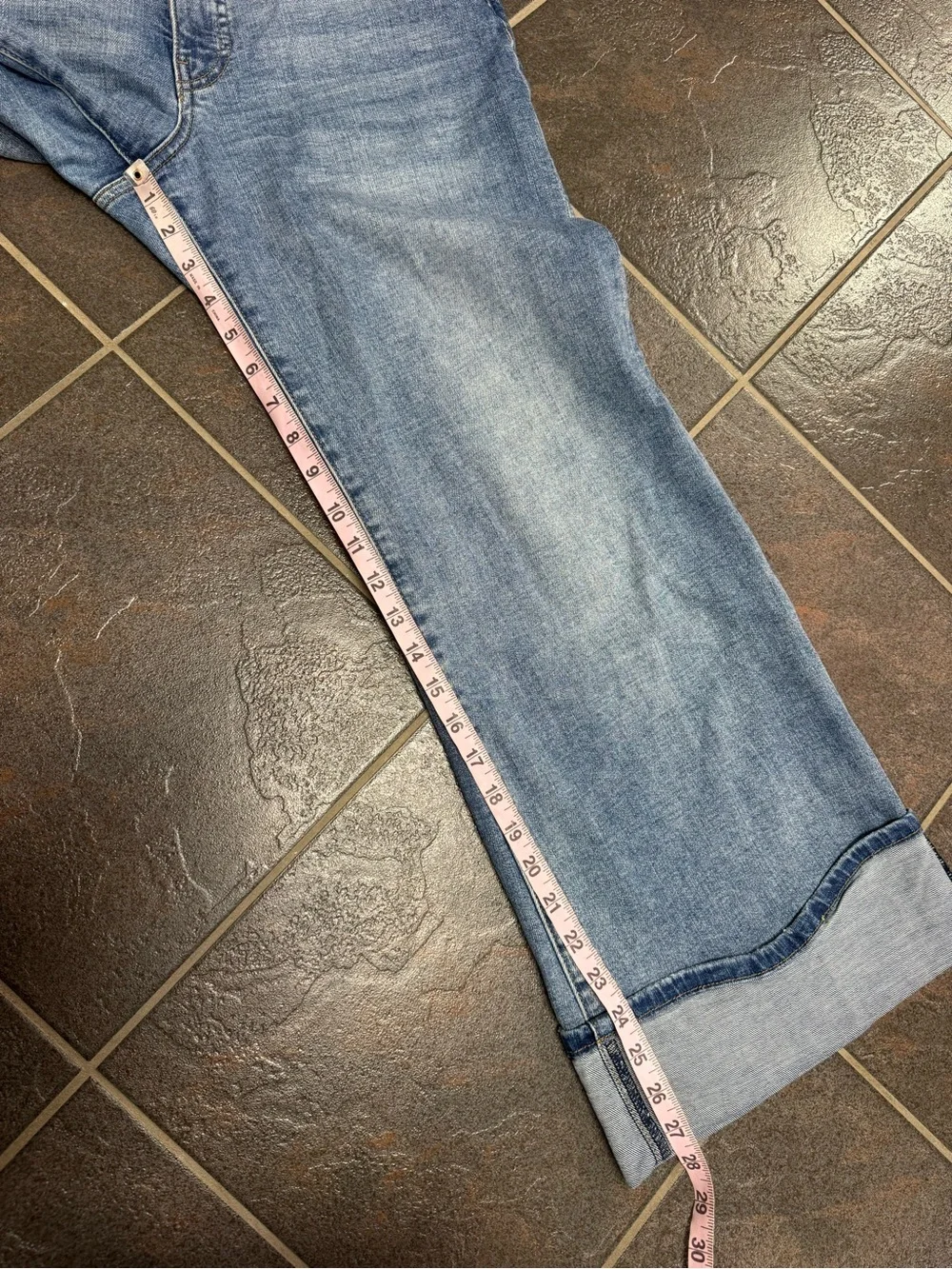 Kut From the Kloth Meg Fab Ab Wide Leg Denim Jeans High Rise Cuffed Hem Blue 6 - Picture 12 of 14